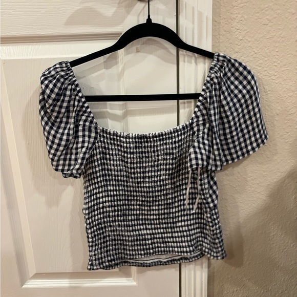 Abercrombie women’s corset top gingham blouse - Picture 2 of 3